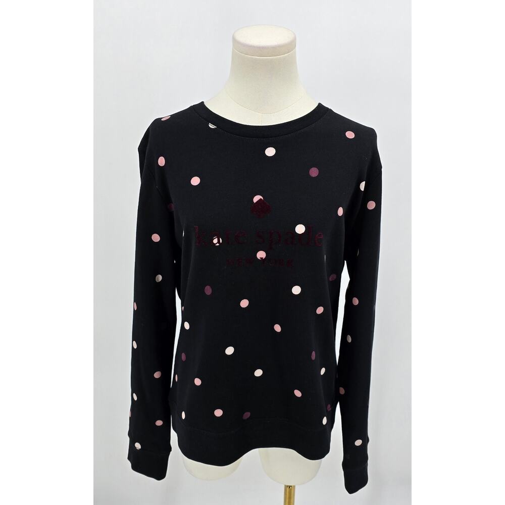Kate Spade New York Black Bakery Polka-dot Sweatshirt